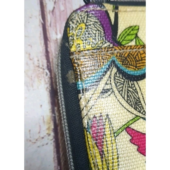 Sakroots Wallet‎ Phone Holder Floral Birds Tropical Peace Zip Around - Picture 3 of 4